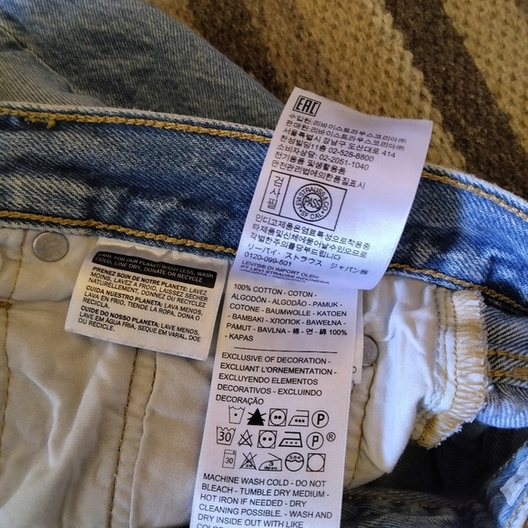 Levi's Women's Cut Off Shorts Denim Size 29 Long Shorts Rigid 501 Denim - Picture 8 of 10